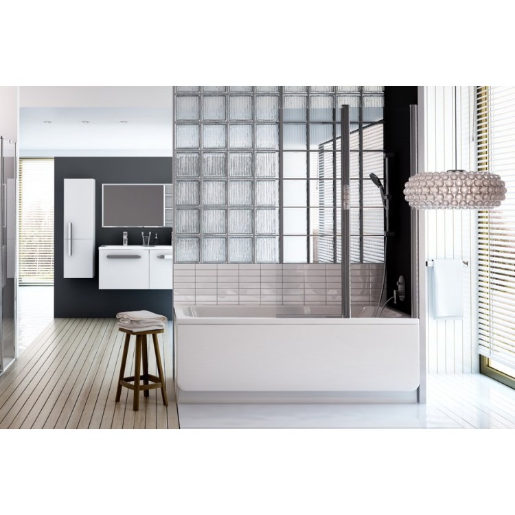 Vannas sieniņa RAVAK Chrome CVS2-100 R, melna