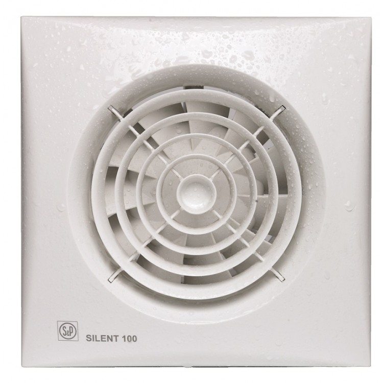 Sadzīves ventilators S&P Silent 100CRZ, ar taimeri, 5210401500