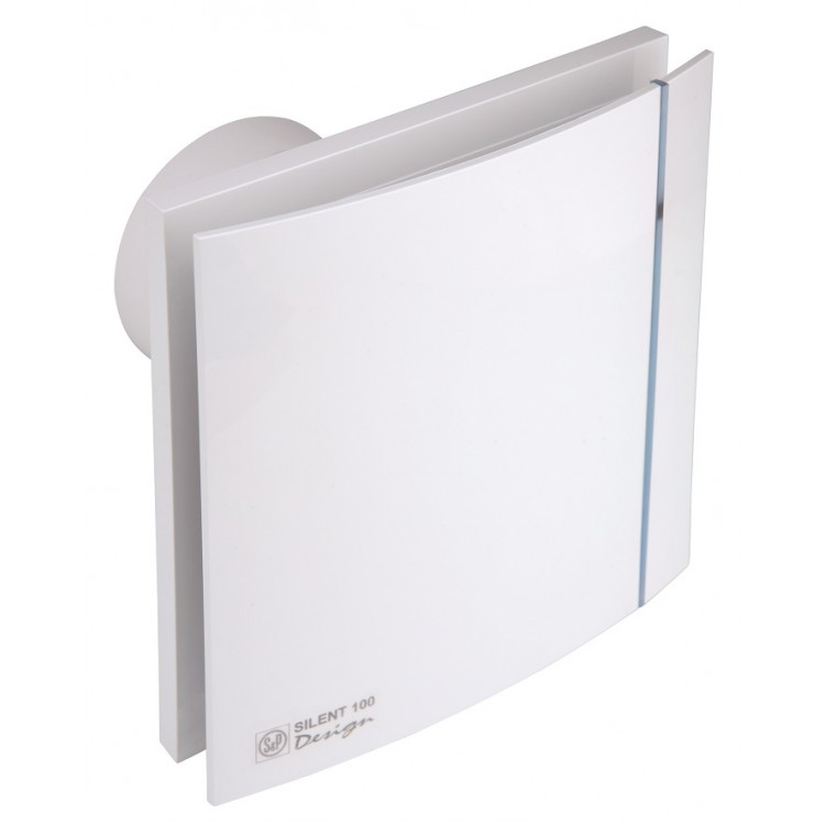 Sadzīves ventilators S&P Silent Design 200CZ, pretvārsts, silver