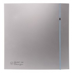Sadzīves ventilators S&P Silent Design 100CHZ, mitruma sensors, silver