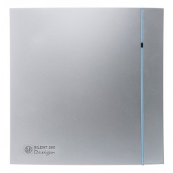 Sadzīves ventilators S&P Silent Design 200CZ, pretvārsts, silver