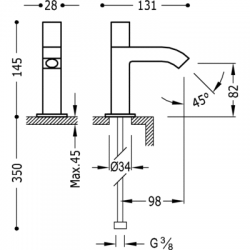 Krāns aukstajam ūdenim TRES SLIM-exclusive, 00750301AC