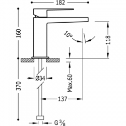Izlietnes maisītājs TRES-SLIM exclusive, 20210301NM
