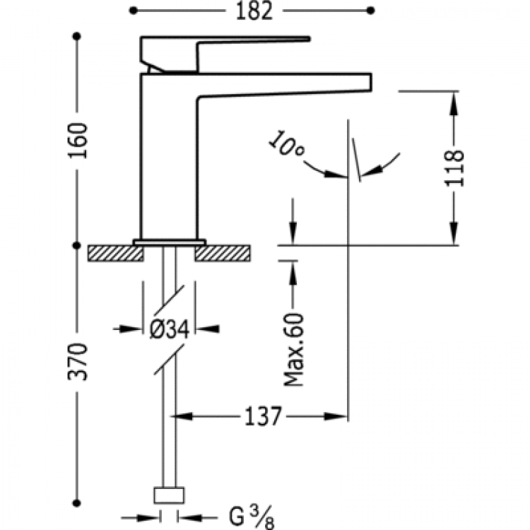 Izlietnes maisītājs TRES-SLIM exclusive, 20210301NM