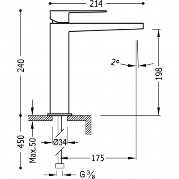 Izlietnes maisītājs TRES SLIM-exclusive, 20210303OR