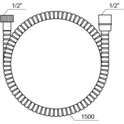 Dušas šļūtene RAVAK 1.5m, 911.00