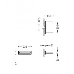 Dušas galva TRES Antilime 15x20 cm, 29990304