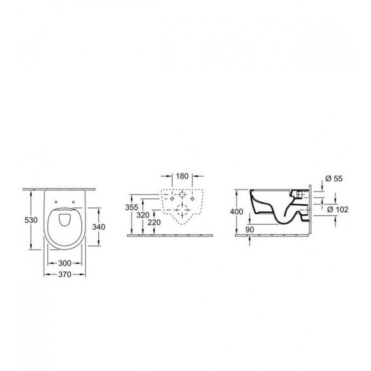 Tualetes pods piekaramais Villeroy&Boch Avento Direct Flush ar Soft Close vāku