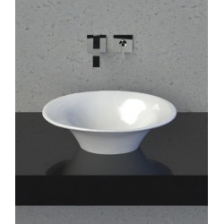 Vannas istabas uzliekamā izlietne Vispool Fiore 58x38 cm, balta