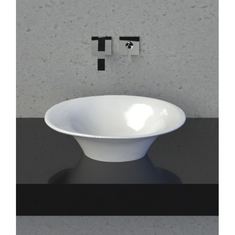 Vannas istabas uzliekamā izlietne Vispool Fiore 58x38 cm, balta