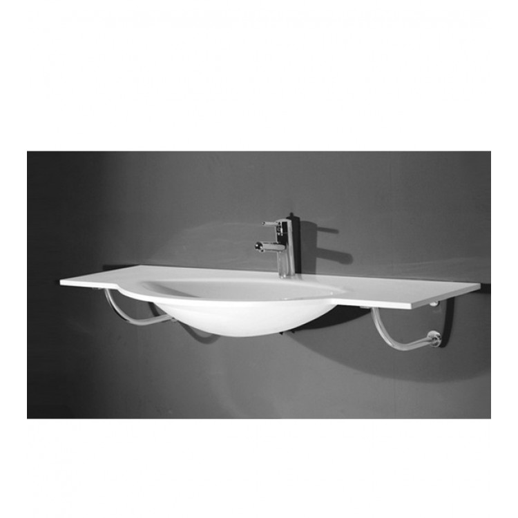 Vannas istabas izlietne Vispool L-1300 130x52 cm, balta