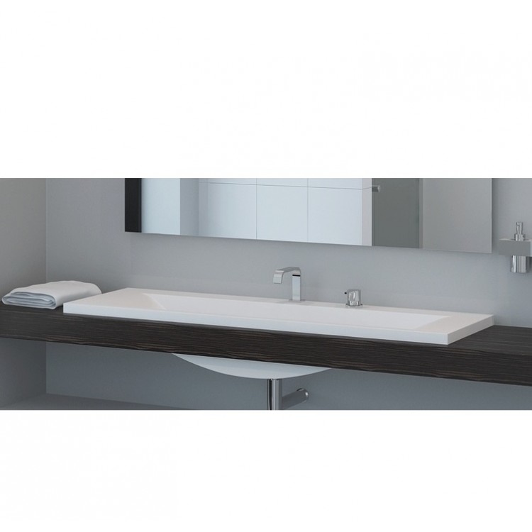 Vannas istabas izlietne Vispool Q-1400 140x50 cm, balta