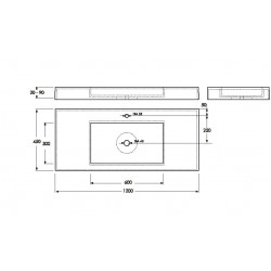Vannas istabas izlietne Vispool F-1200 120x45 cm, balta