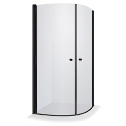 Dušas stūris pusapaļš Baltijos Brasta KATARINA Nero 80x80cm