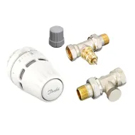 Komplekts ar Danfoss Regus® sensoru, RA-FN vārstu un RLV-S noslēgvārstu, taisns