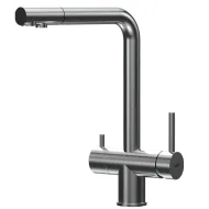 Virtuves izlietnes maisītājs dzeramajam ūdenim ar izvelkamu izteku Elleci Cross Pure, inox