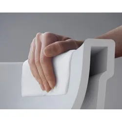 Tualetes pods Inter Ceramic Daisy Rimless ar Soft Close poda vāku, balts matēts