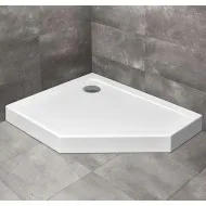Dušas paliktnis piecstūru Radaway Doros PT E Compact 100x80 L, balts