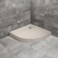 Dušas paliktnis pusapaļš Radaway Doros A Compact 80x80, kašmirs