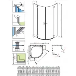 Asimetriska dušas kabīne Radaway Torrenta PDD E 100x80