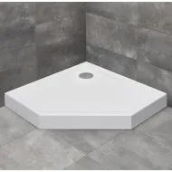 Dušas paliktnis piecstūru Radaway Doros PT Compact 90x90, balts