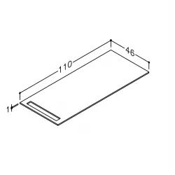 Darba virsma no augstspiediena lamināta Kame 110cm, WP-1/10-3/H11